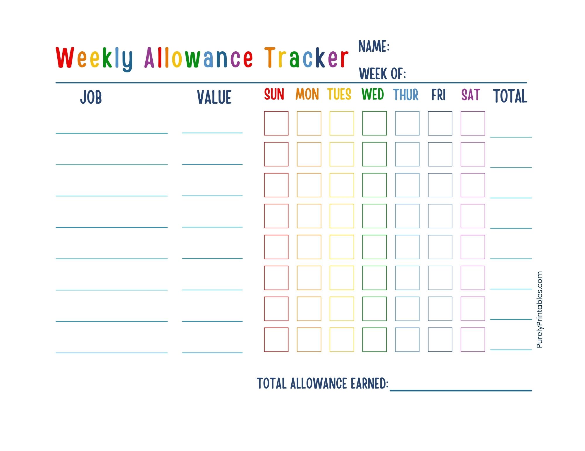 Free Printable Chore Charts and Responsibility Trackers For All Ages ...