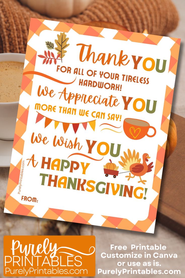 11 Free Thanksgiving Teacher Appreciation Printables And Coloring Pages 